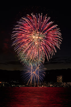 Greeting Card - Biwako Fireworks