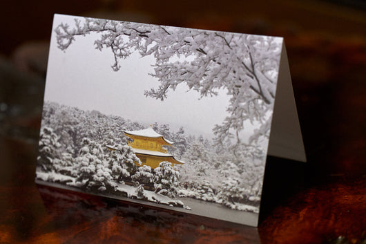 Greeting Card - Golden Pavilion in Snow